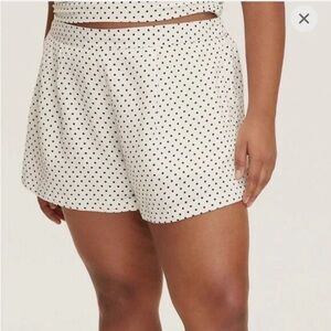 Kate Spade X Target Mini Polka Dot Linen Flared High Rise Shorts NWT